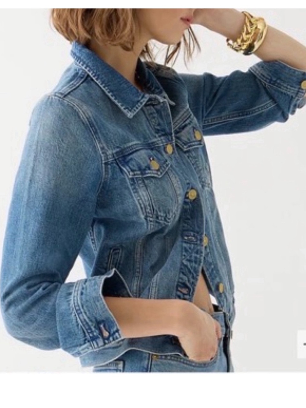 J. Crew | Jacket | Classic Denim Jacket in Brilliant Day Wash - Picture 4 of 14